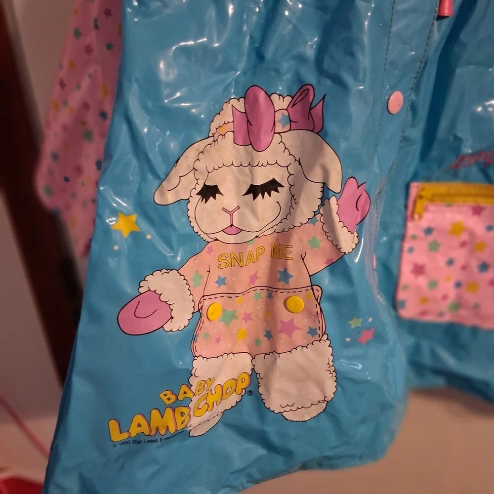 Baby Lamb Chop Shari Lewis Girls Raincoat Rain‎ Jacket 6 HTF Fair